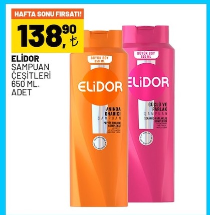 Elidor Şampuan Çeşitleri 650 Ml.