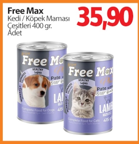 Free Max Kedi / Köpek Maması Çeşitleri 400 Gr