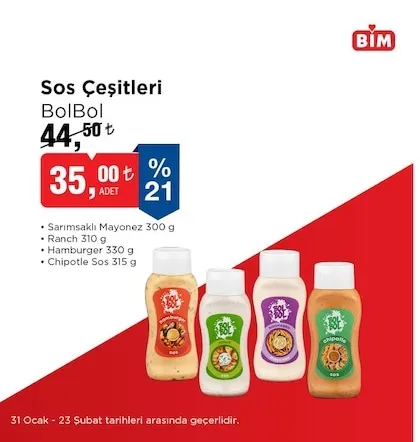 Sos Çeşitleri Bolbol