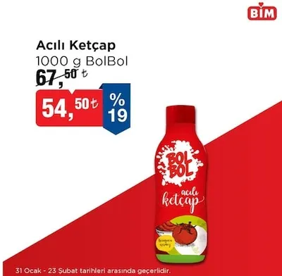 Acılı Ketçap 1000 G Bolbol