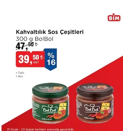 Kahvaltılık Sos Çeşitleri 300 G Bolbol
