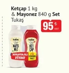 Tukaş Ketçap 1 Kg & Mayonez 840 G Set