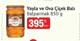 Balparmak Yayla Ve Ova Çiçek Balı 850 G