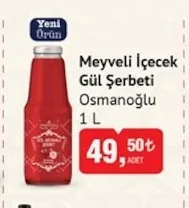 Meyveli İçecek Gül Şerbeti Osmanoğlu 1 L