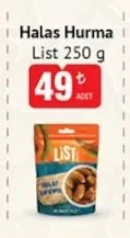Halas Hurma List 250 G