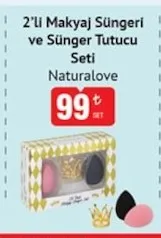 Naturalove 2'Li Makyaj Süngeri Ve Sünger Tutucu Seti
