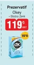 Okey Prezervatif Ekstra Zevk 15'Li