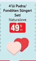 Naturalove 4'Lü Pudra/Fondöten Süngeri Seti