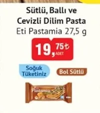Sütlü, Ballı Ve Cevizli Dilim Pasta Eti Pastamia 27,5 G