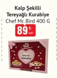 Kalp Şekilli Tereyağlı Kurabiye Chef Mr. Bird 400 G