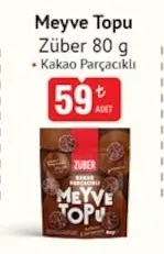 Meyve Topu Züber 80 G
