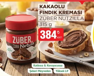 Kakaolu Fındık Kreması Züber Nutzilla 315 G
