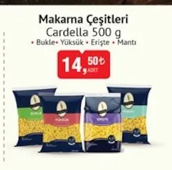 Cardella Makarna Çeşitleri 500 G