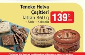Tatlan Teneke Helva Çeşitleri 860 G