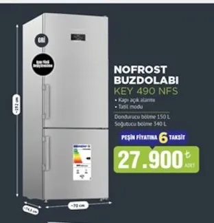 No Frost Buzdolabı Key 490 Nfs