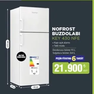 No Frost Buzdolabı Key 430 Nfe