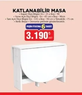 Katlanabilir Masa