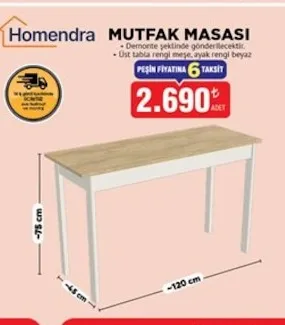 Homend Mutfak Masası