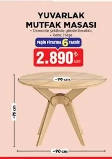 Yuvarlak Mutfak Masası