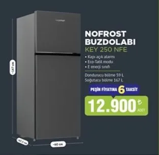No Frost Buzdolabı Key 250 Nfe
