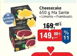 Ma Sante Cheesecake 650 G Limonlu Frambuazlı