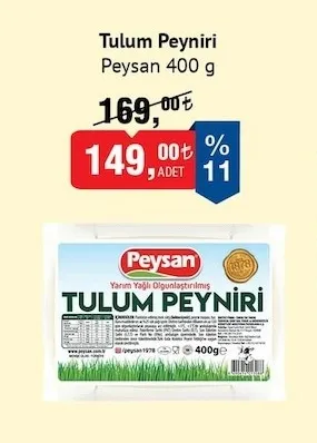 Peysan Tulum Peyniri 400 G