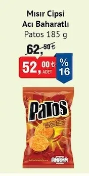 Mısır Cipsi Acı Baharatlı Patos 185 G