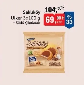 Saklıköy Ülker 3X100 G
