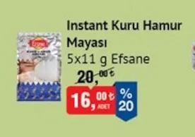 Instant Kuru Hamur Mayası 5X11 G Efsane