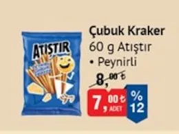 Çubuk Kraker 60 G Atıştır - Peynirli
