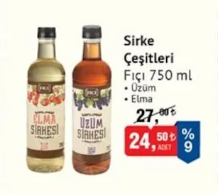 Fıçı Sirke Çeşitleri 750 Ml