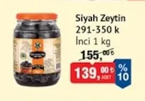 İnci Siyah Zeytin 291-350 K 1 Kg