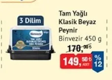 Binvezir Tam Yağlı Klasik Beyaz Peynir 450 G