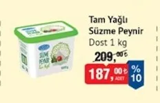 Dost Tam Yağlı Süzme Peynir 1 Kg