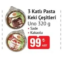 Uno 3 Katlı Pasta Keki Çeşitleri 320 G