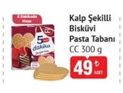 Cc Kalp Şekilli Bisküvi Pasta Tabanı 300 G