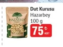 Hazarbey Dut Kurusu 100 G