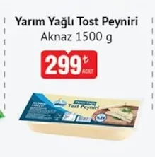 Yarım Yağlı Tost Peyniri Aknaz 1500 G