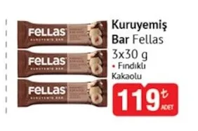 Fellas Kuruyemiş Bar 3X30 G