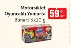 Motorsiklet Oyuncaklı Yumurta Bonart 3X20 G