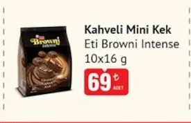 Kahveli Mini Kek Eti Browni Intense 10X16 G