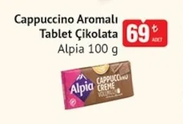 Cappuccino Aromalı Tablet Çikolata Alpia 100 G