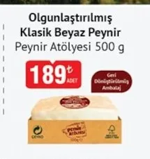 Olgunlaştırılmış Klasik Beyaz Peynir Peynir Atölyesi 500 G