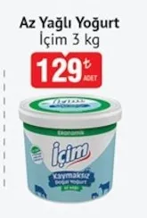 Az Yağlı Yoğurt İçim 3 Kg