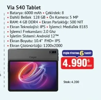 Via S40 Tablet