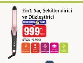 2In1 Saç Şekillendirici Ve Düzleştirici
