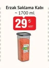 Erzak Saklama Kabı ~1700 Ml