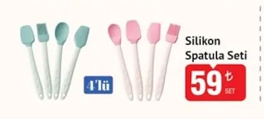 Silikon Spatula Seti 4'Lü