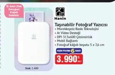 Hanin Taşınabilir Fotoğraf Yazıcısı
