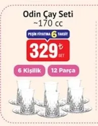 Odin Çay Seti ~170 Cc 6 Kişilik 12 Parça